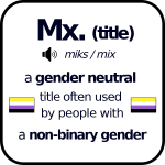 What is Mx title editable non-binary template